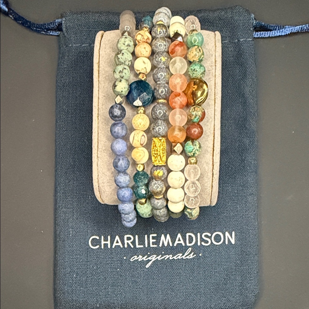 CHARLIEMADISON Originals Set of 5 Multicolor Beaded Bracelet Set